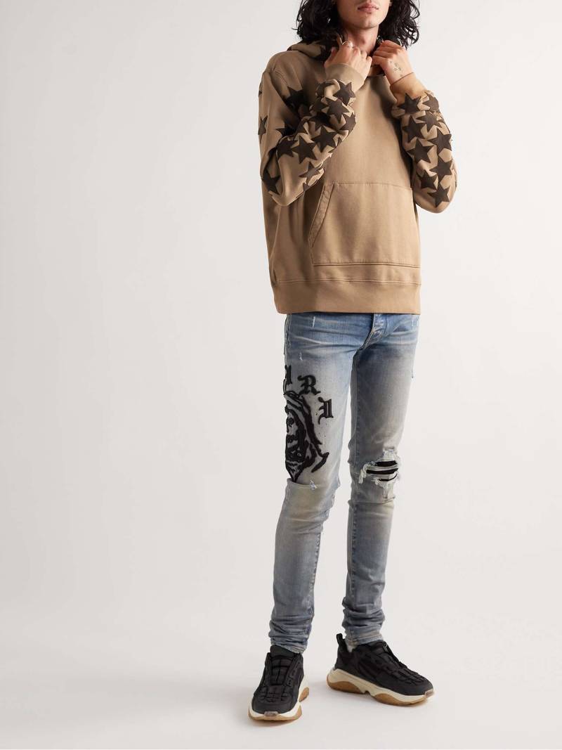 AMIRI + Chemist Appliquéd Cotton-Jersey Hoodie outlook