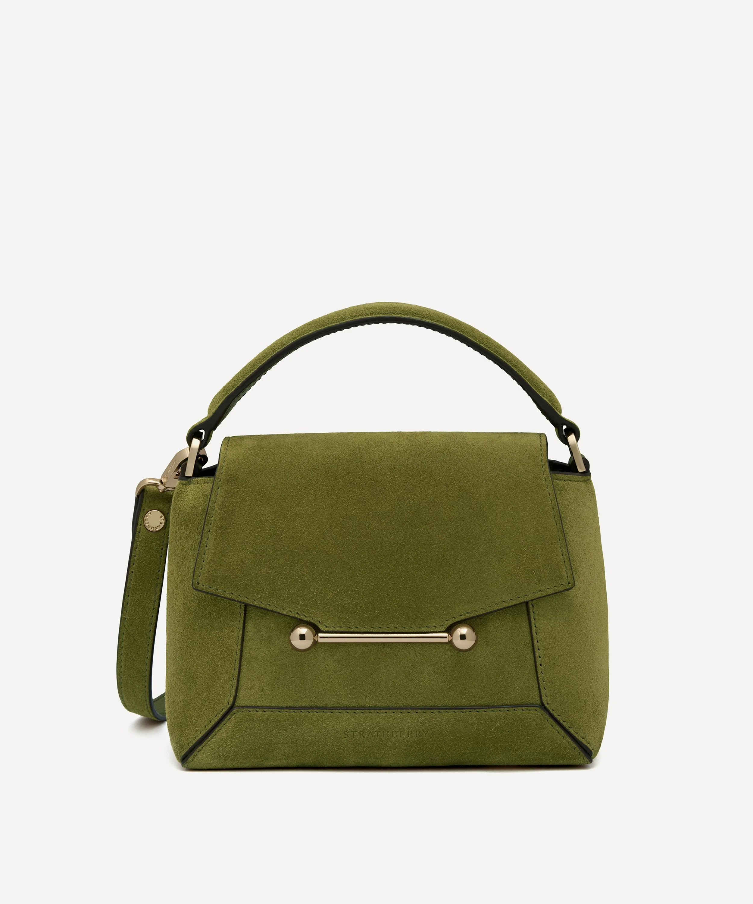 Mosaic Nano Lime Suede Top Handle Bag - 1