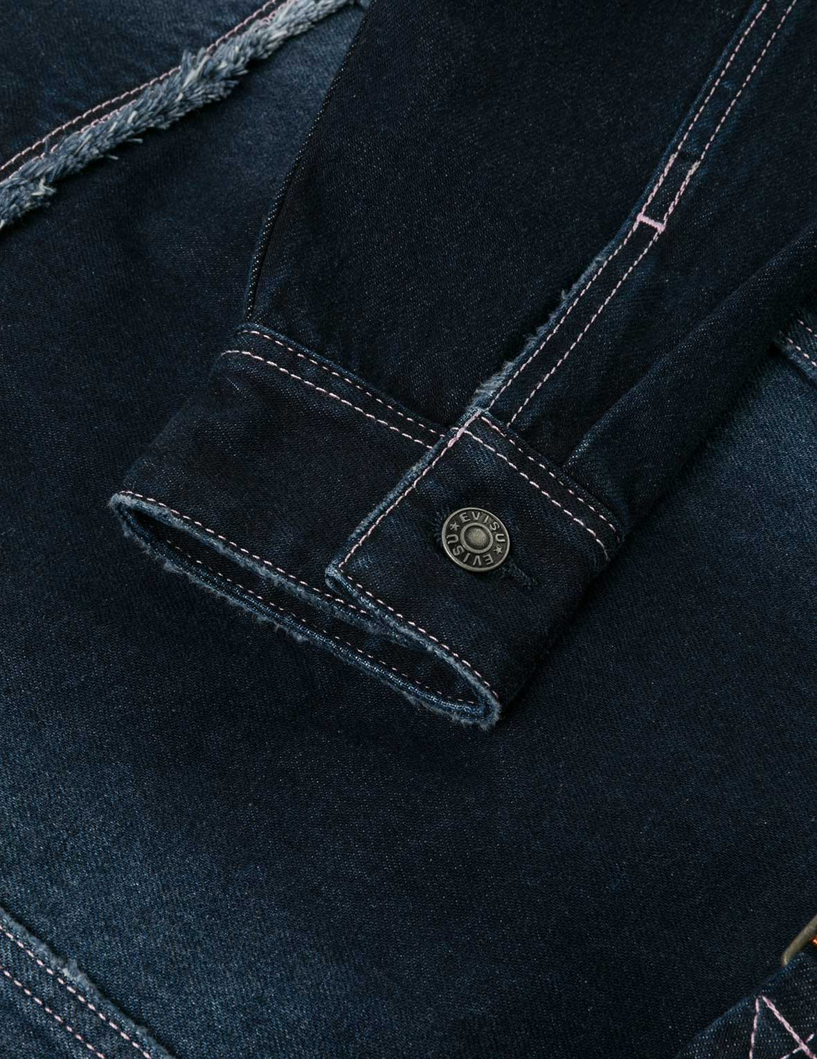 Seagull Appliqué Embroidery Loose Fit Washed Denim Jacket - 15