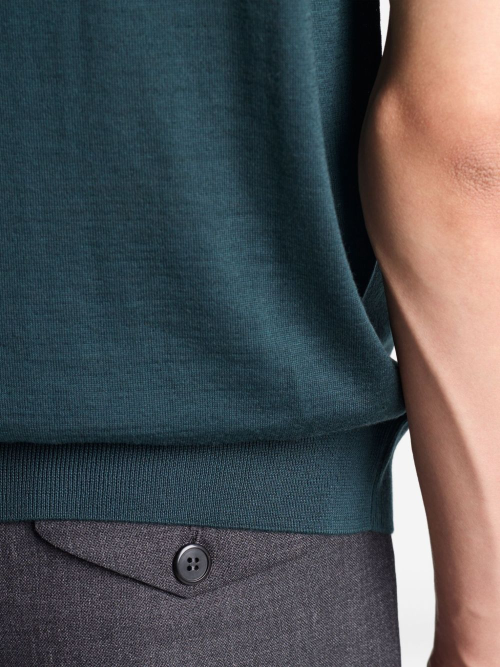 embroidered wool polo shirt - 5