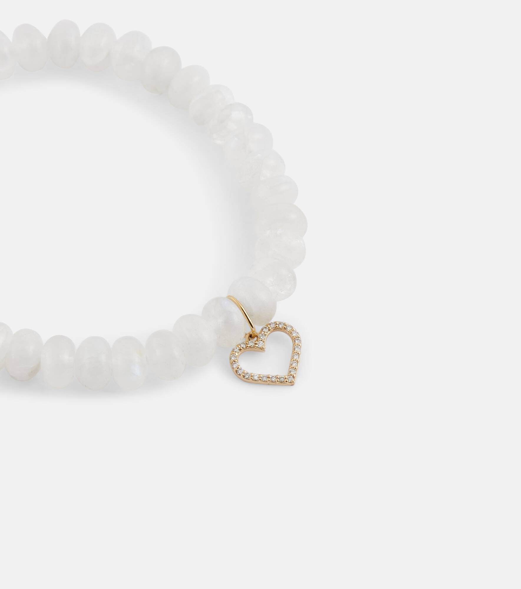 14kt gold and moonstone bracelet with diamonds - 4