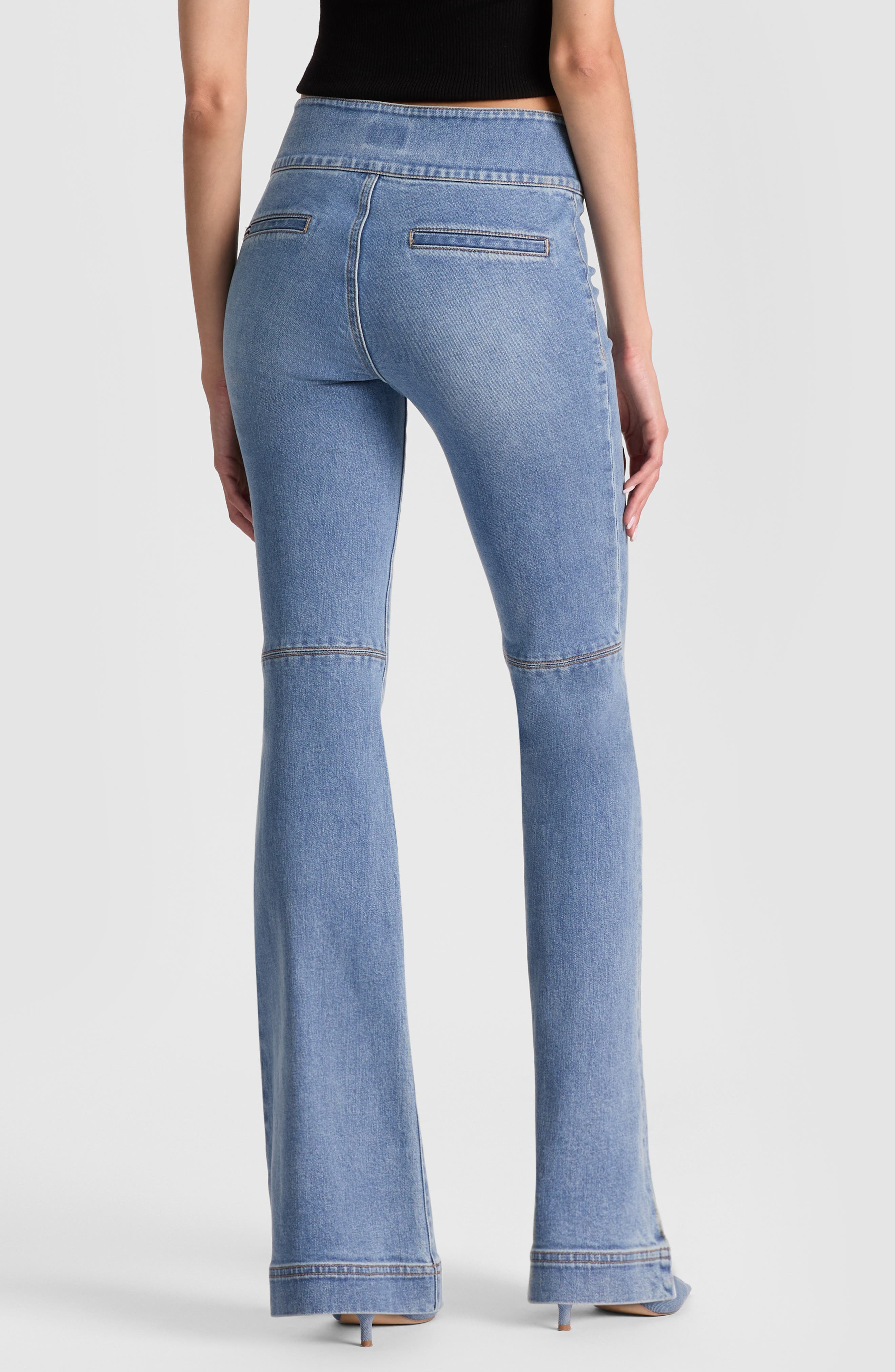 Alice + Olivia Hot Mid Rise Bootcut Jeans in Celine Vintage at Nordstrom - 2