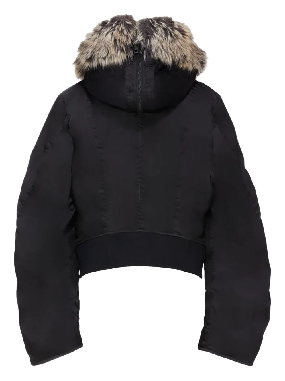 faux fur-trimmed bomber jacket - 2