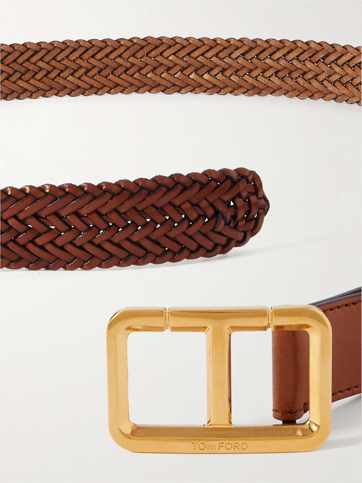 3cm Woven Leather Belt - 2