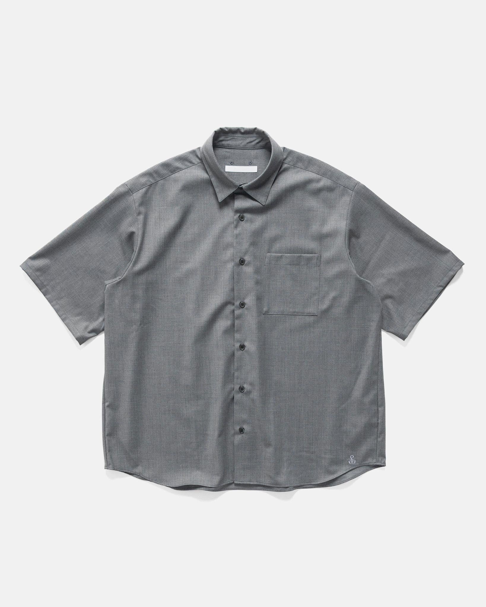 トップス SOPHNET. SUMMER STRETCH WOOL S/S SHIRT SOPHNET. Summer Stretch Wool S/S Shirt Grey | havenshop