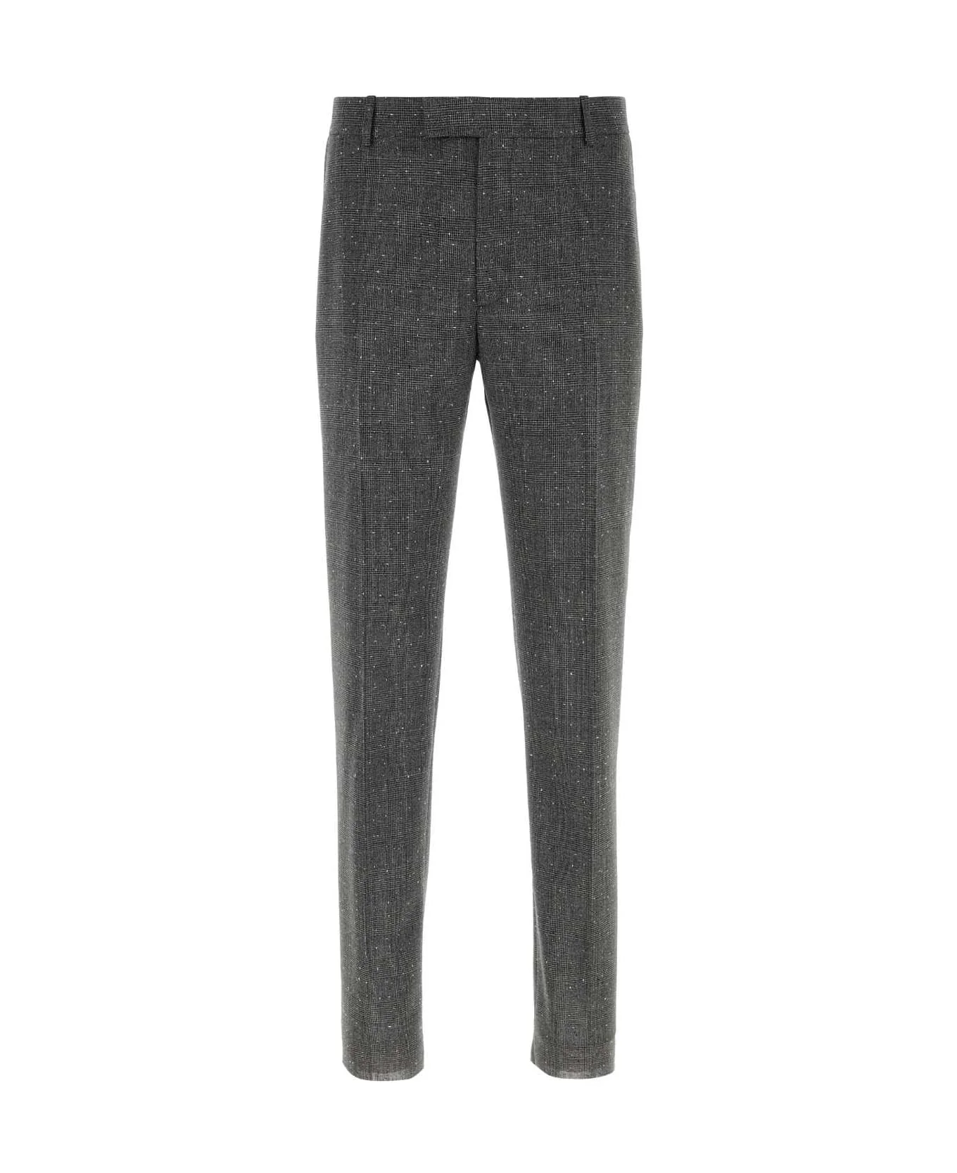 Embroidered Wool Cigarette Pant - 1