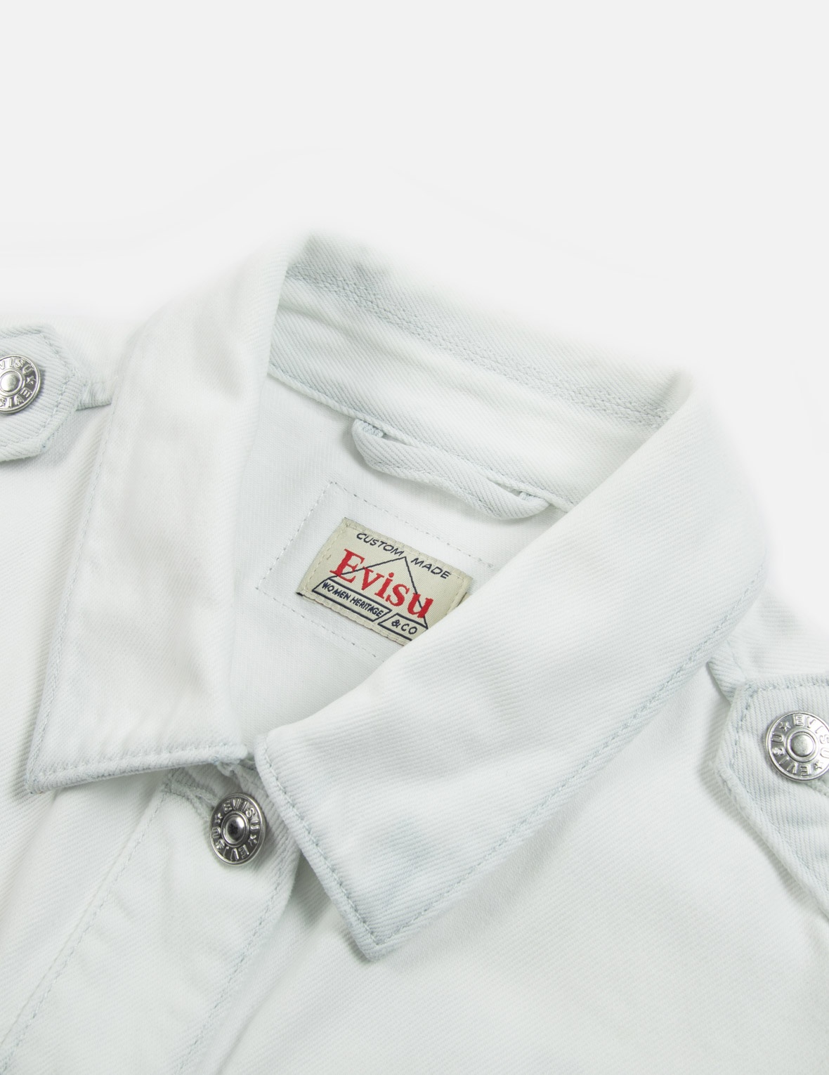 SEAGULL EMBROIDERY TIE-BLEACH DENIM VEST JACKET - 9