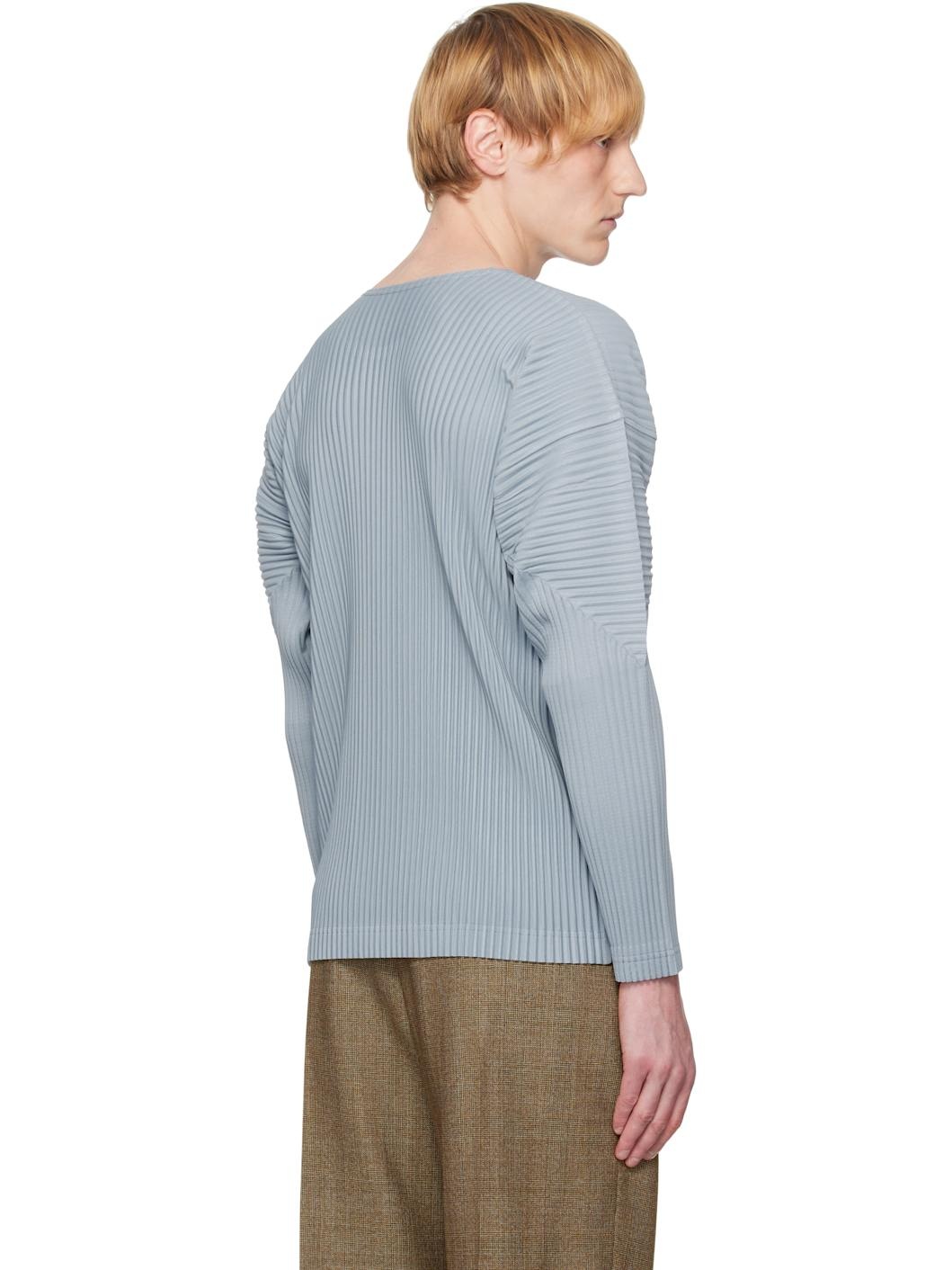 Blue Color Pleats T-shirt - 3