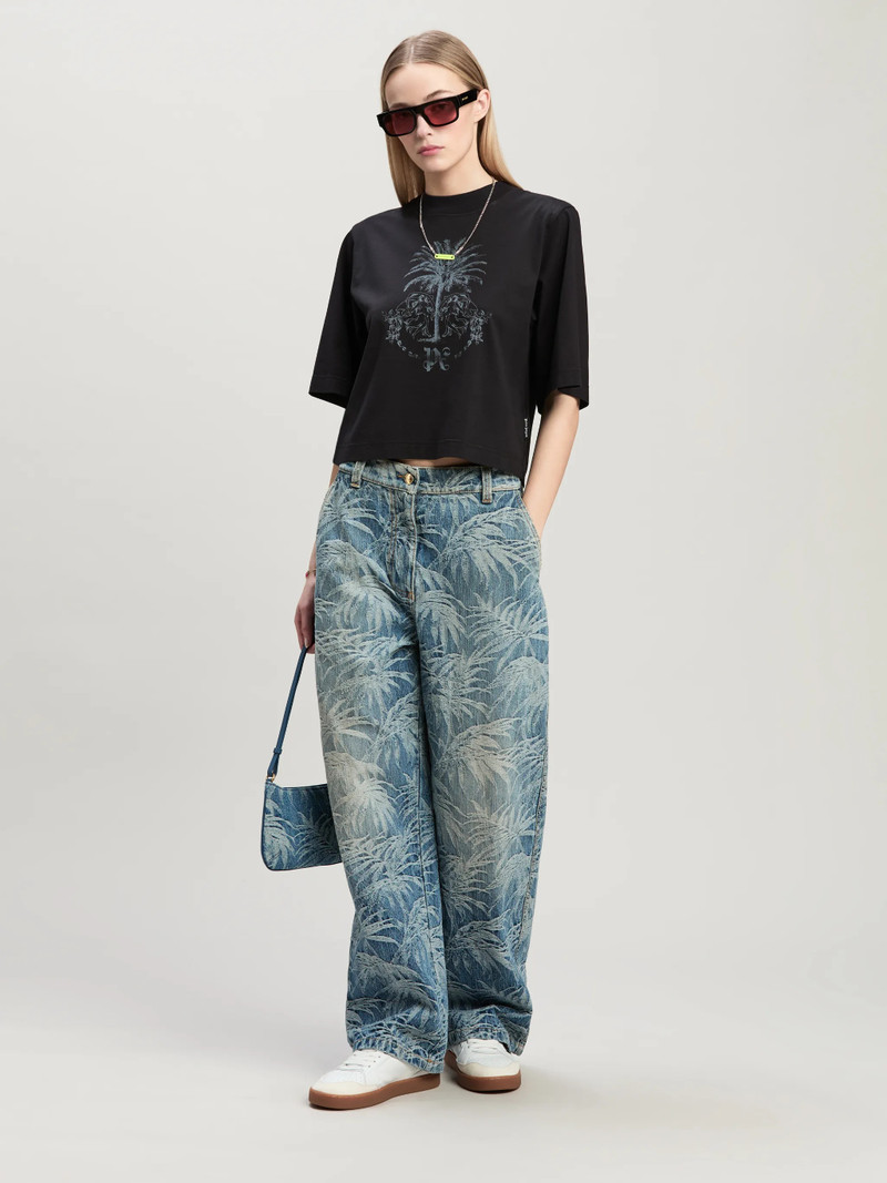 Palm Angels Palms Pencil Crop T-Shirt outlook