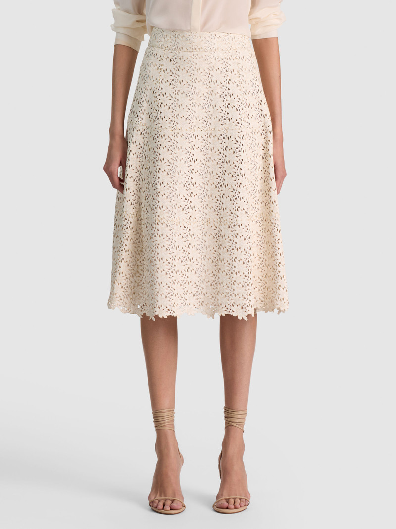 SOSIE LASER-CUT LEATHER MIDI SKIRT 2