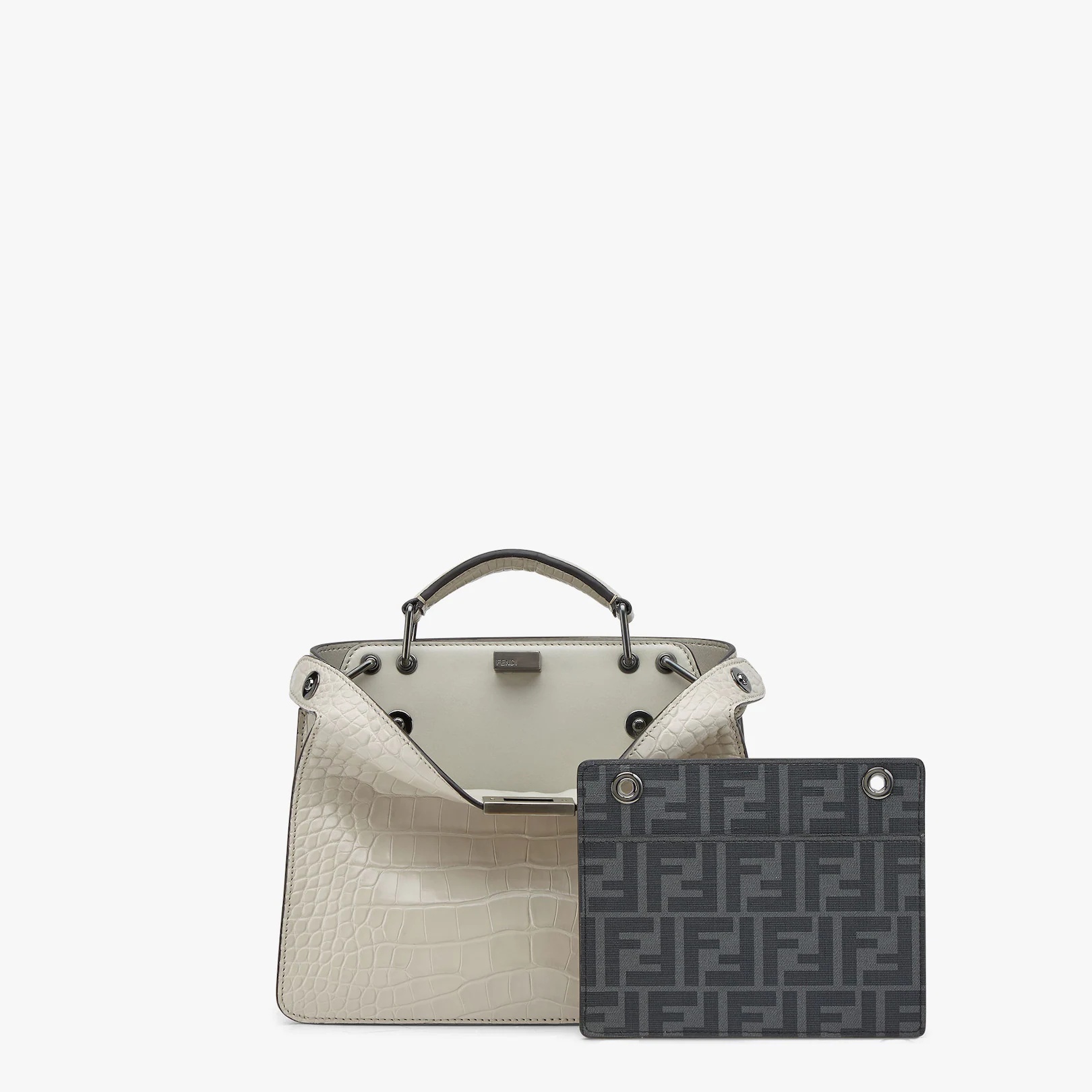 Gray alligator bag - 2