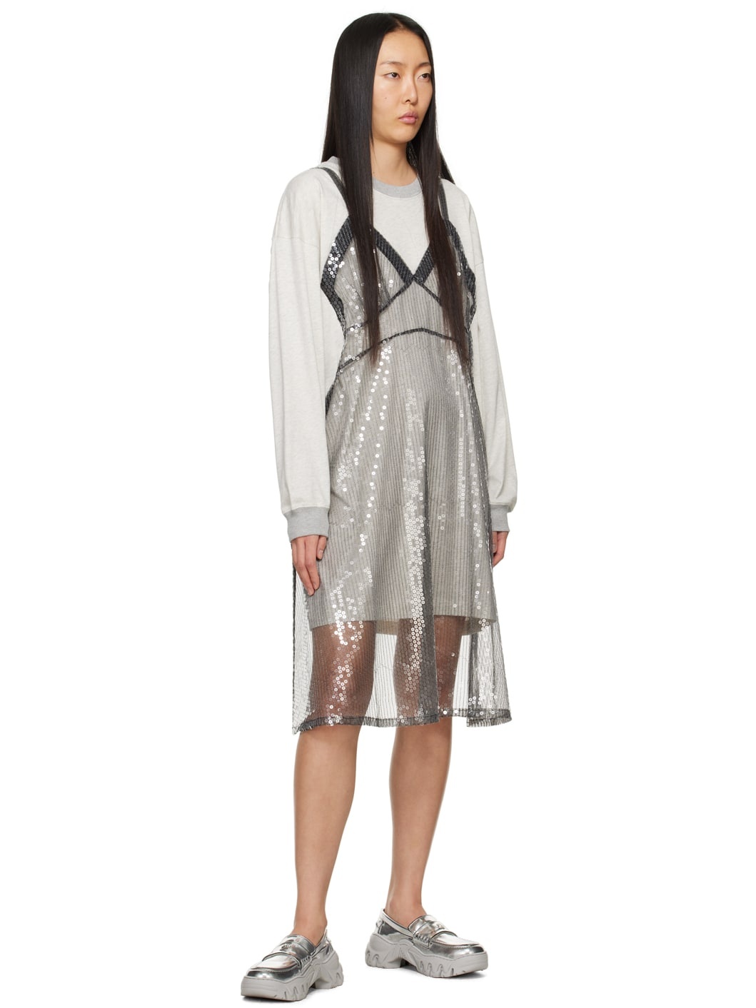 SSENSE Exclusive Silver Loafers - 5