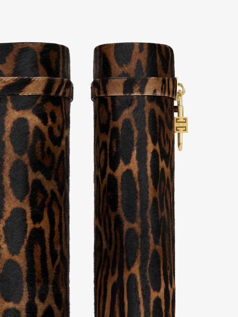 LEOPARD PRINT HAIRCALF의 SHARK LOCK BOOTS 5