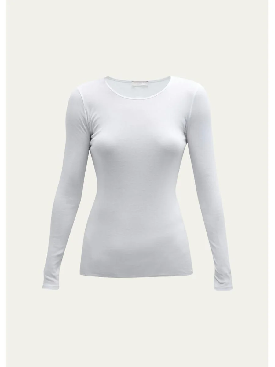 Cotton Seamless Long-Sleeve Top - 1