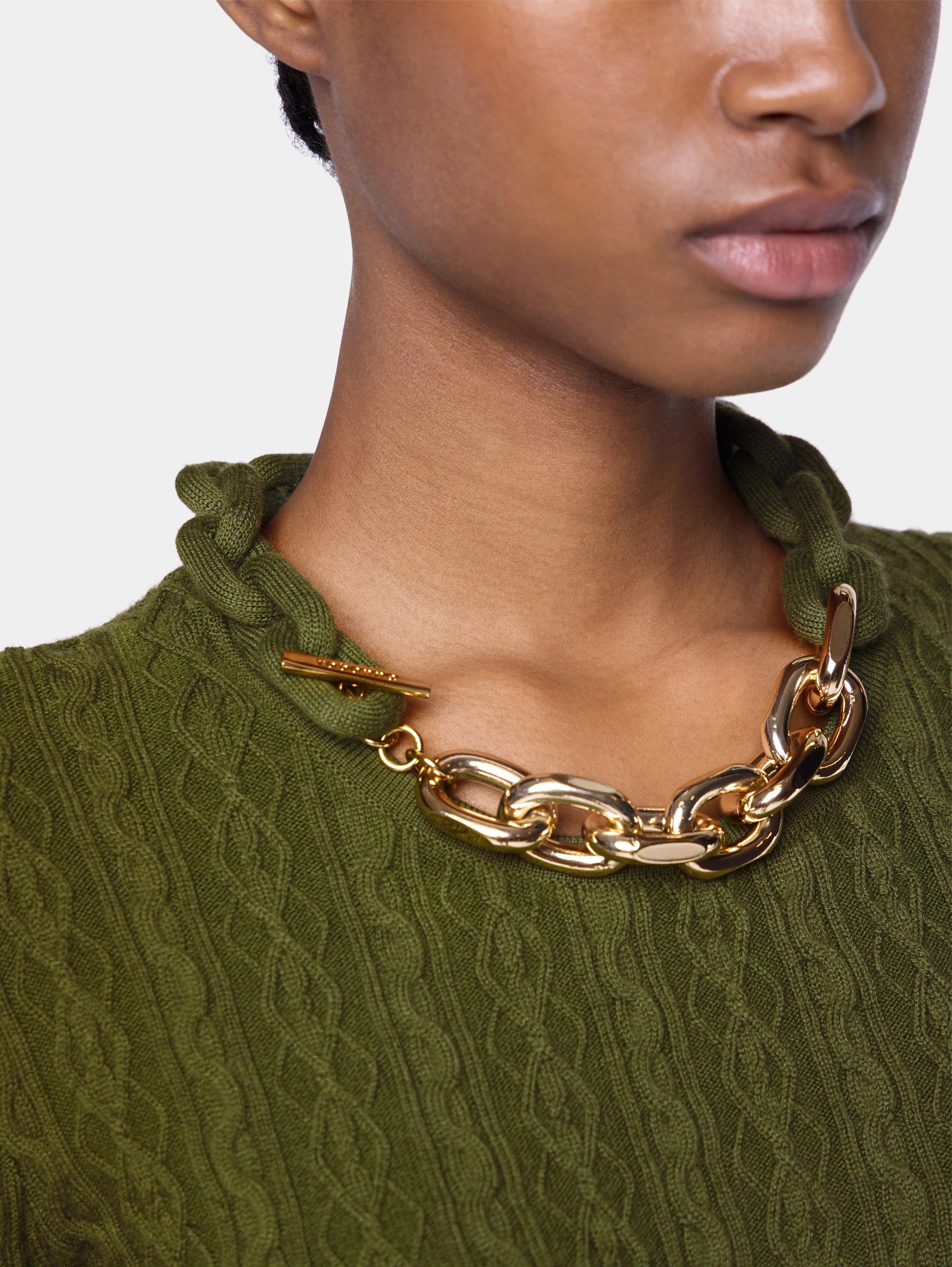 KHAKI SWEATER IN WOOL - 5
