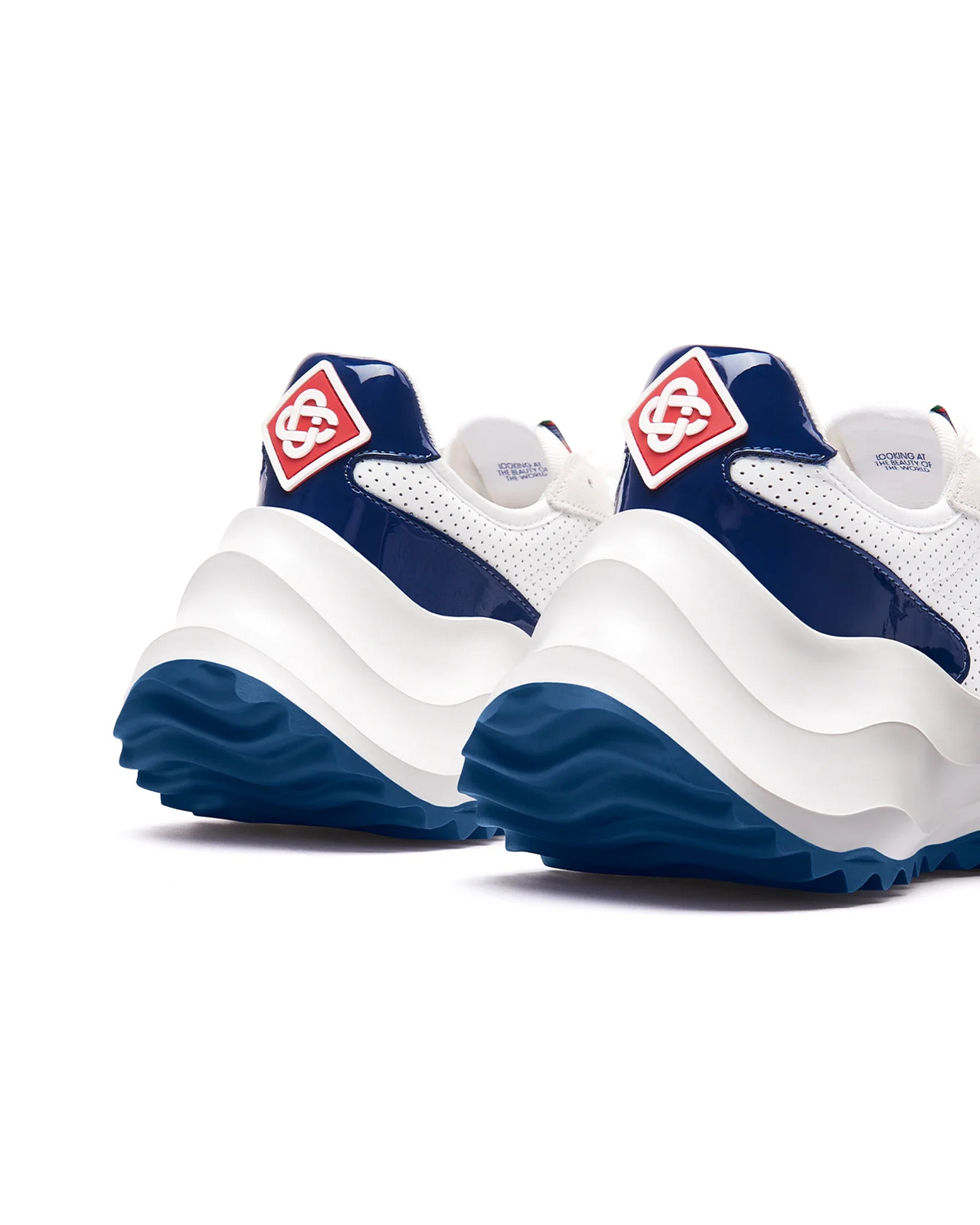 Mens Atlantis White & Midnight Navy Sneaker - 10