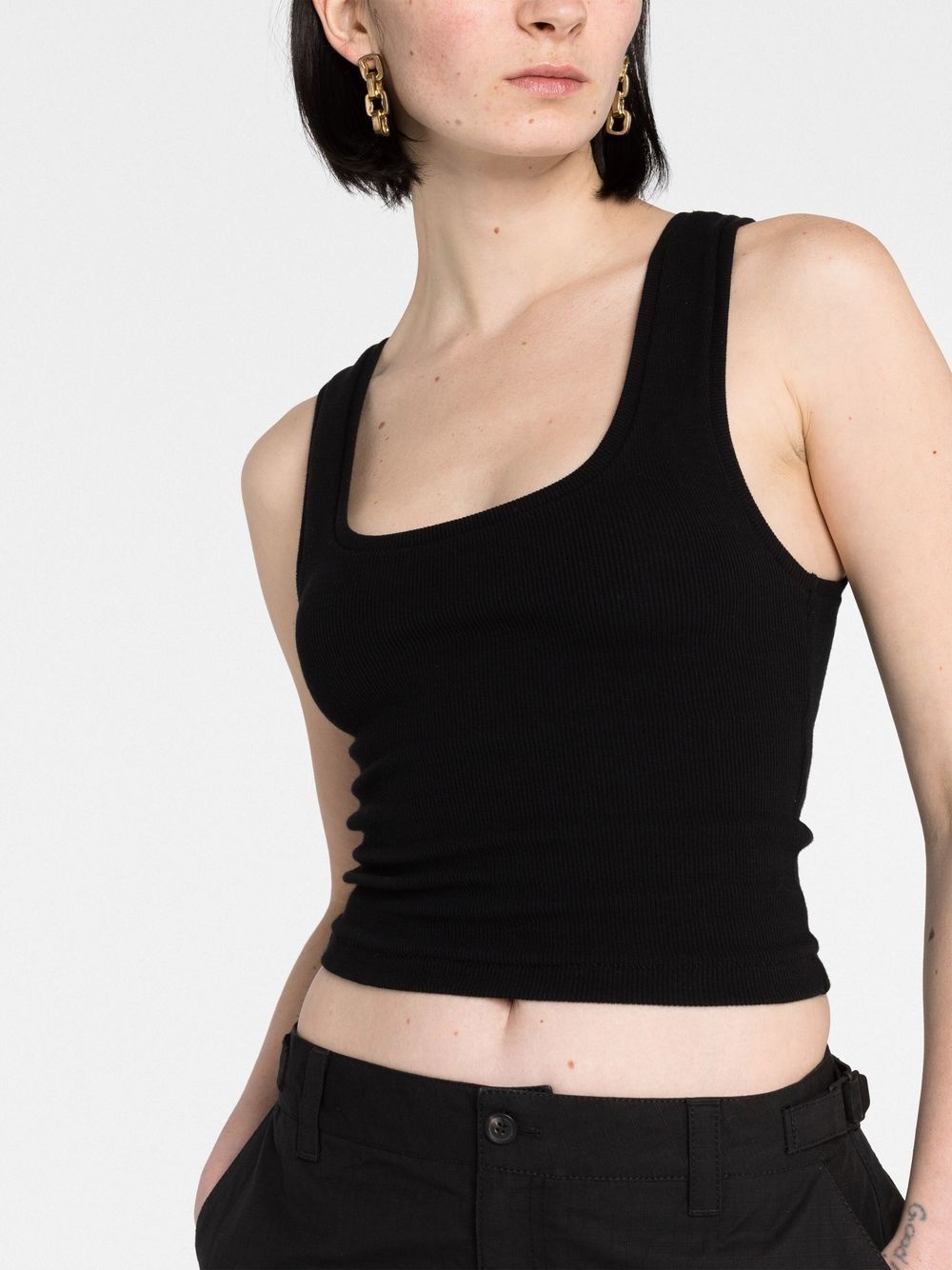 Black Sleeveless Vest Top - 5