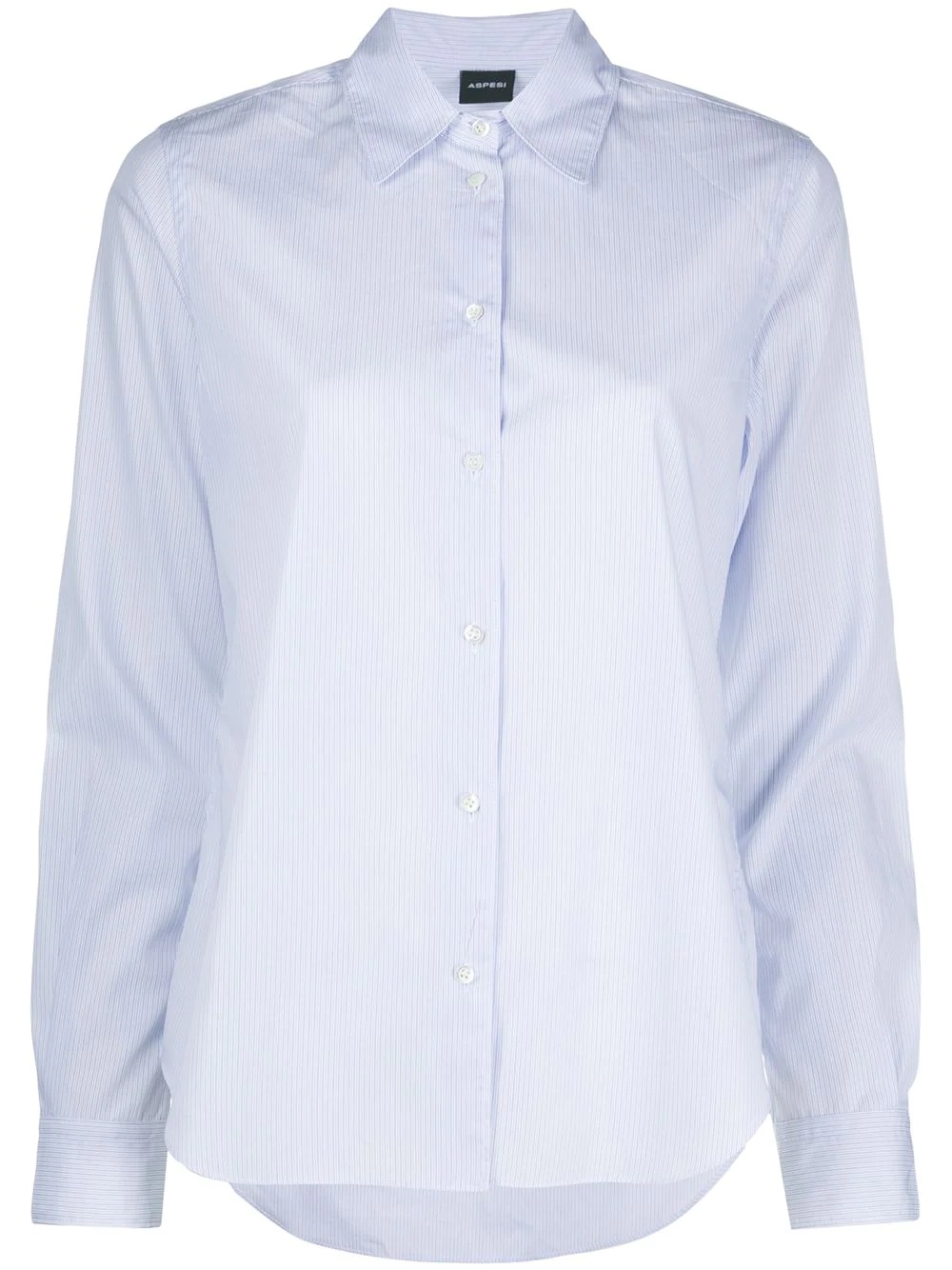 pinstripe long-sleeved shirt - 1