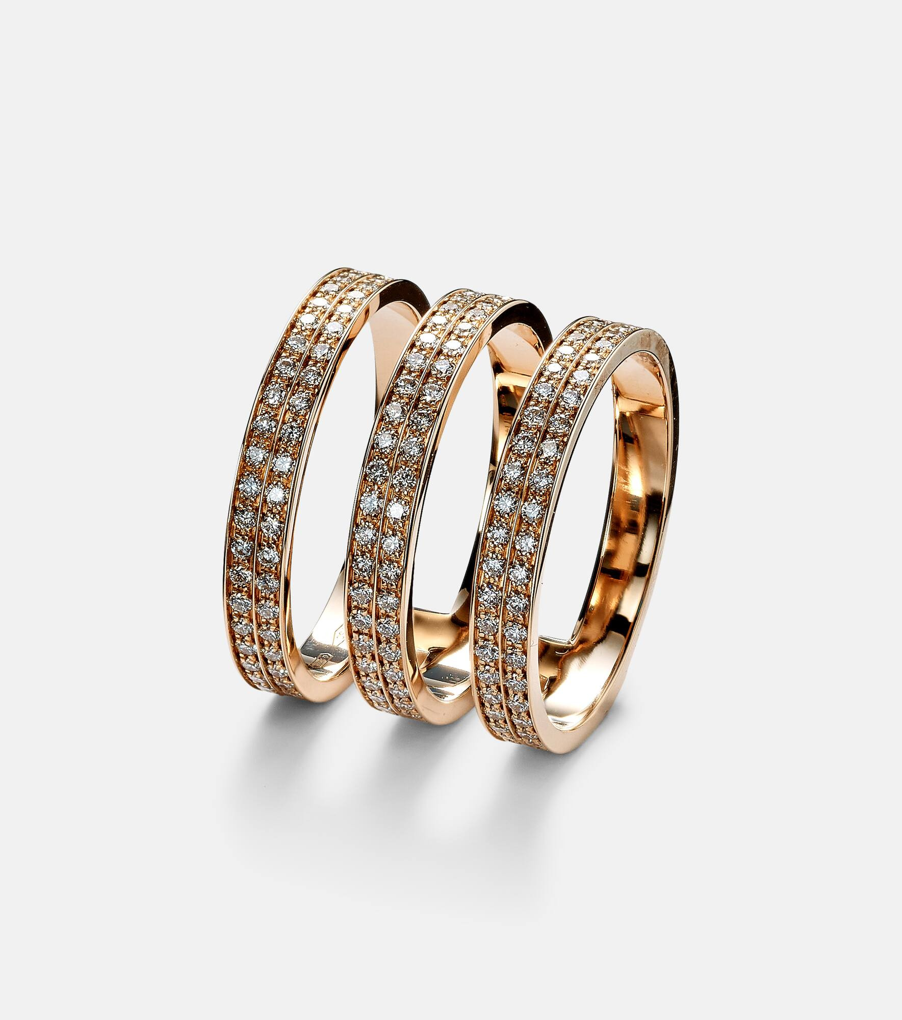 Berbere 18kt rose gold ring with diamonds - 4