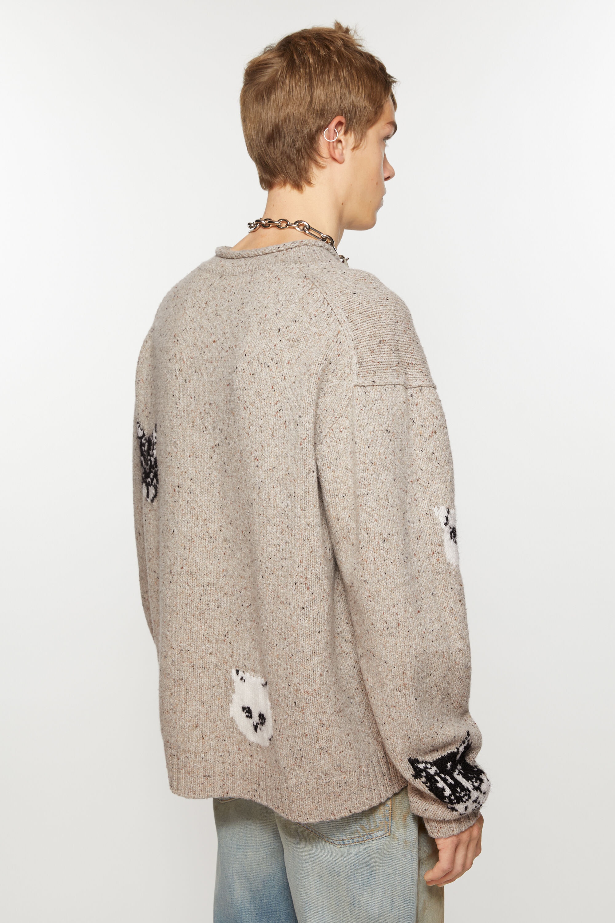 Jacquard jumper - Beige - 3