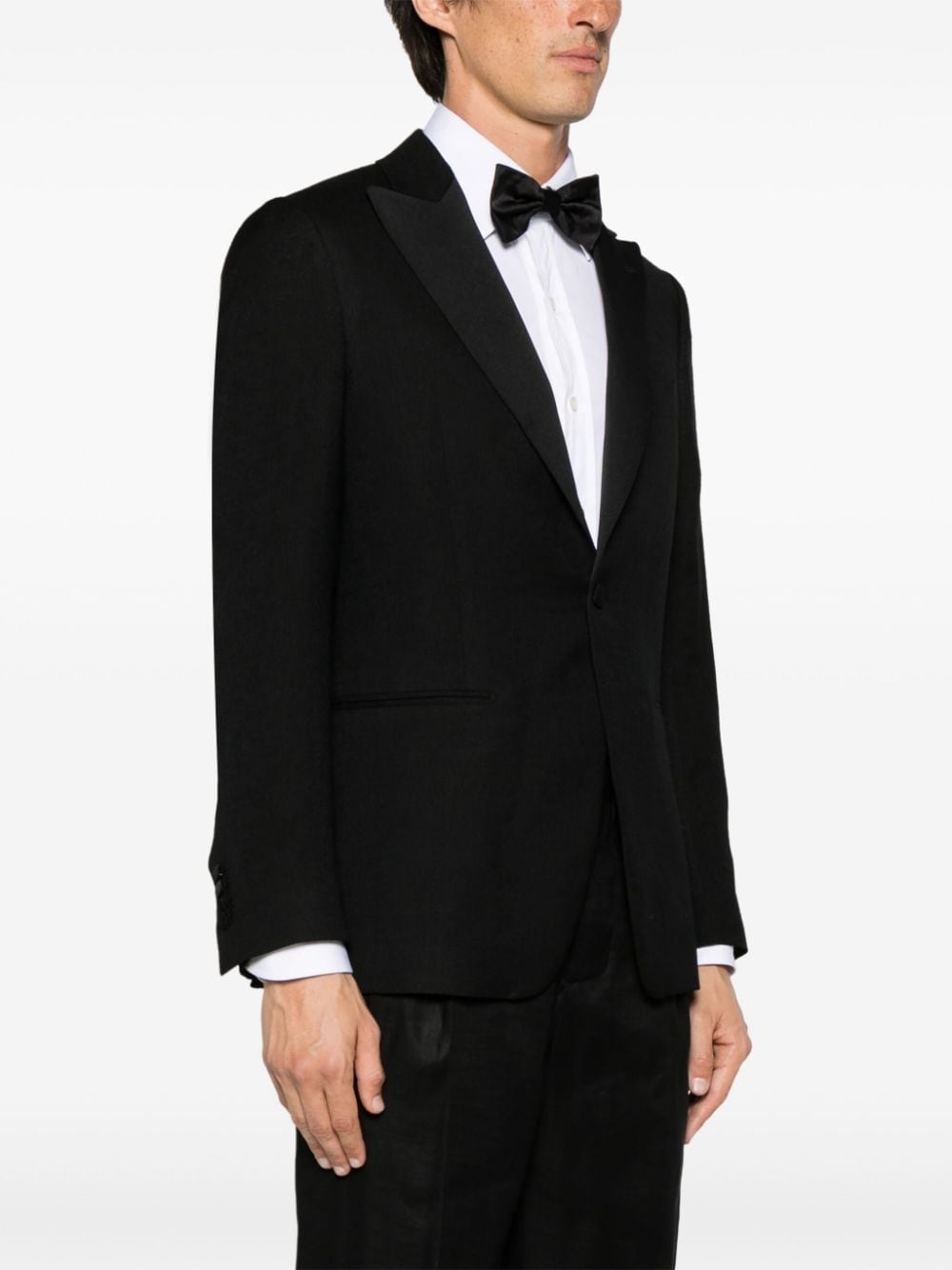 single-breasted wool-blend blazer - 3