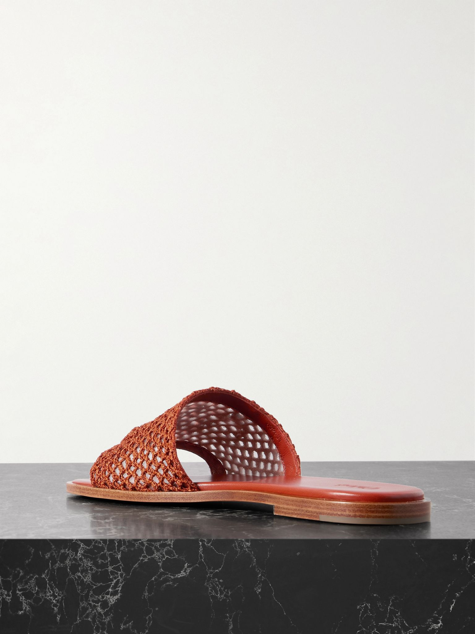 Flower crocheted slides Tan - 3