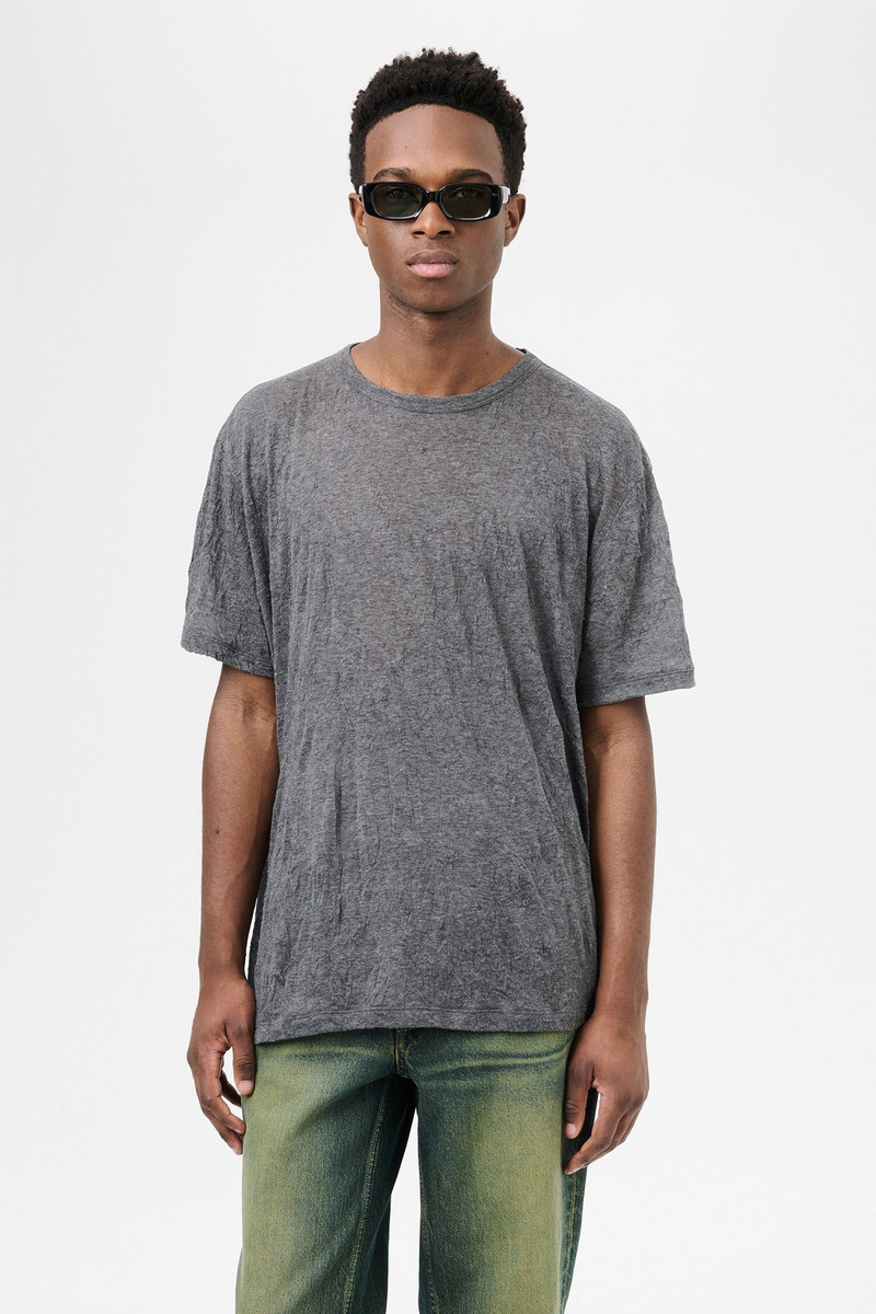 New Box T-shirt Anthracite Crinkle Guaze 3