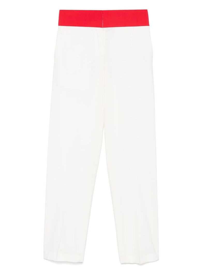 contrast-waistband trousers 1