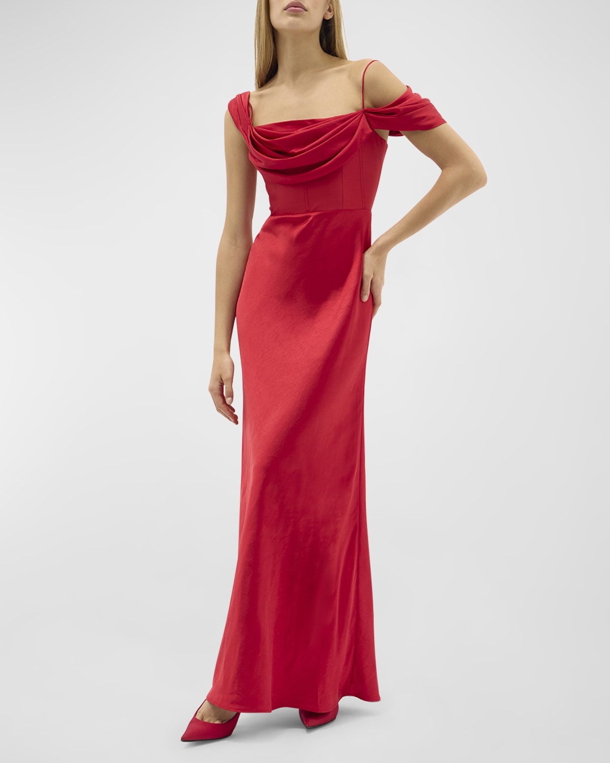 Sawyer Draped One-Shoulder Gown - 2