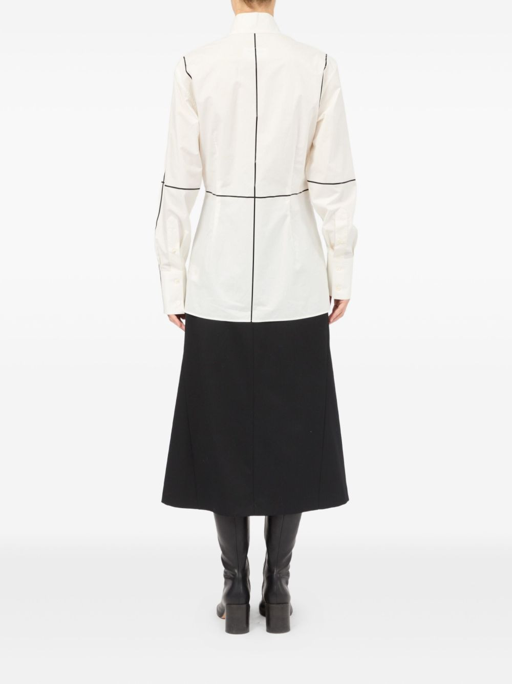 panelled shirt - 4