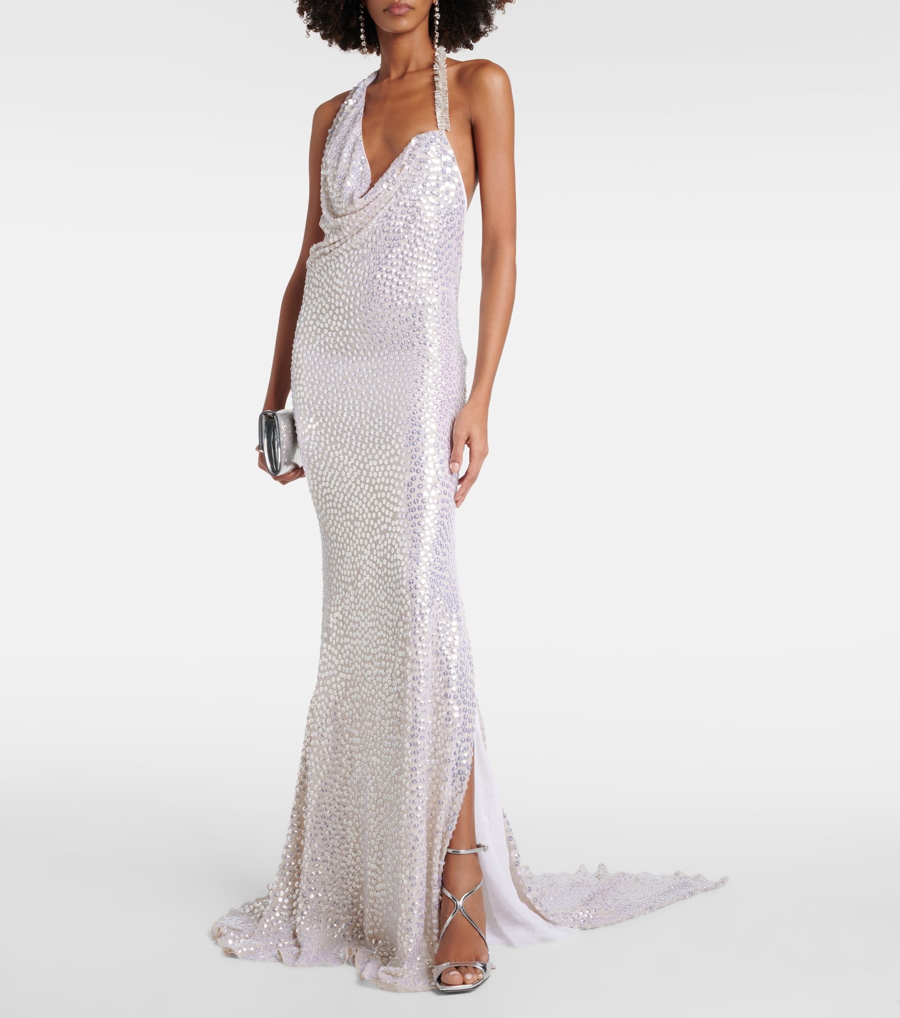 Desires crystal-embellished silk gown - 2