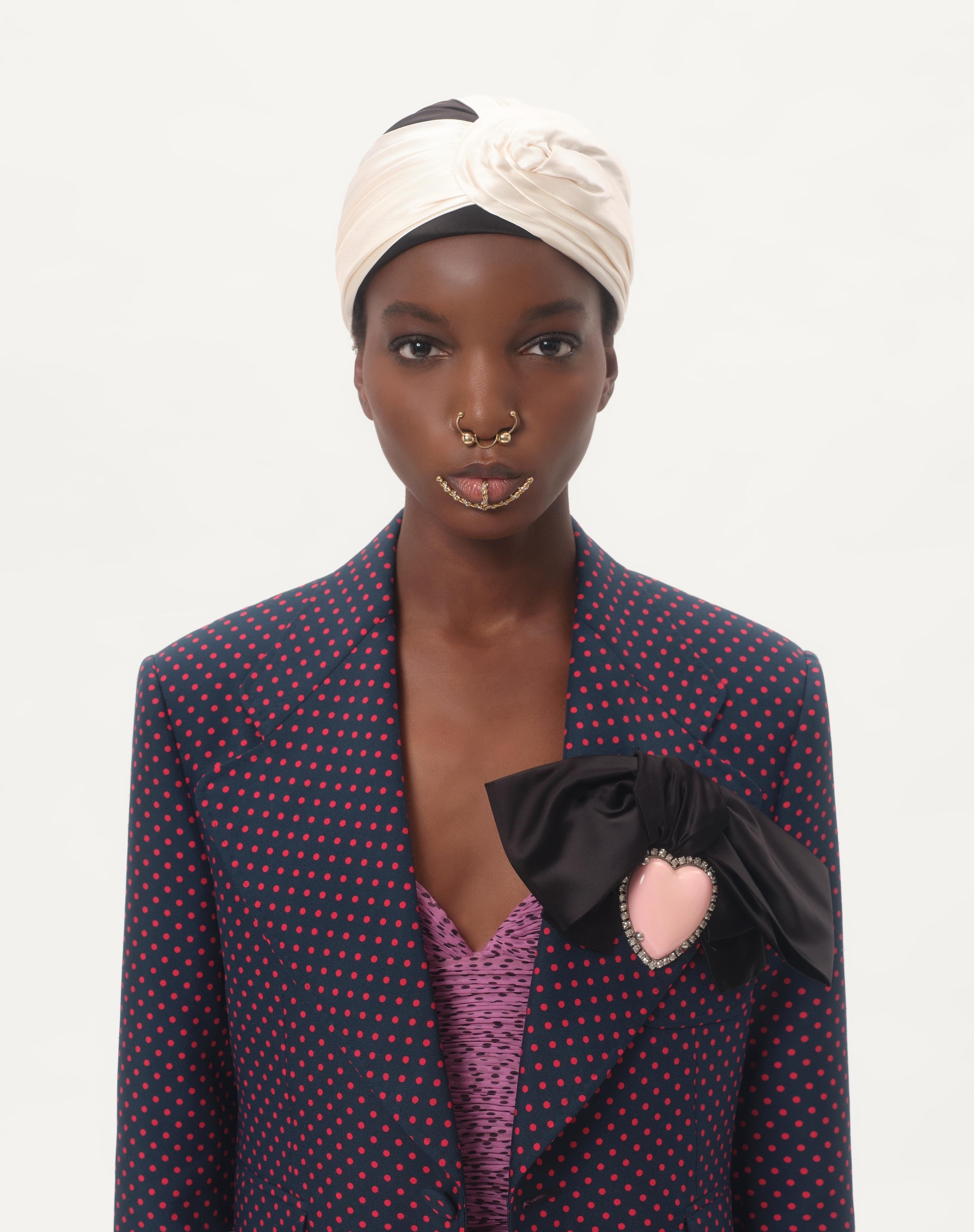 SHANTUNG JACKET WITH PLUSDEPOIS PRINT WITH BOW - 5