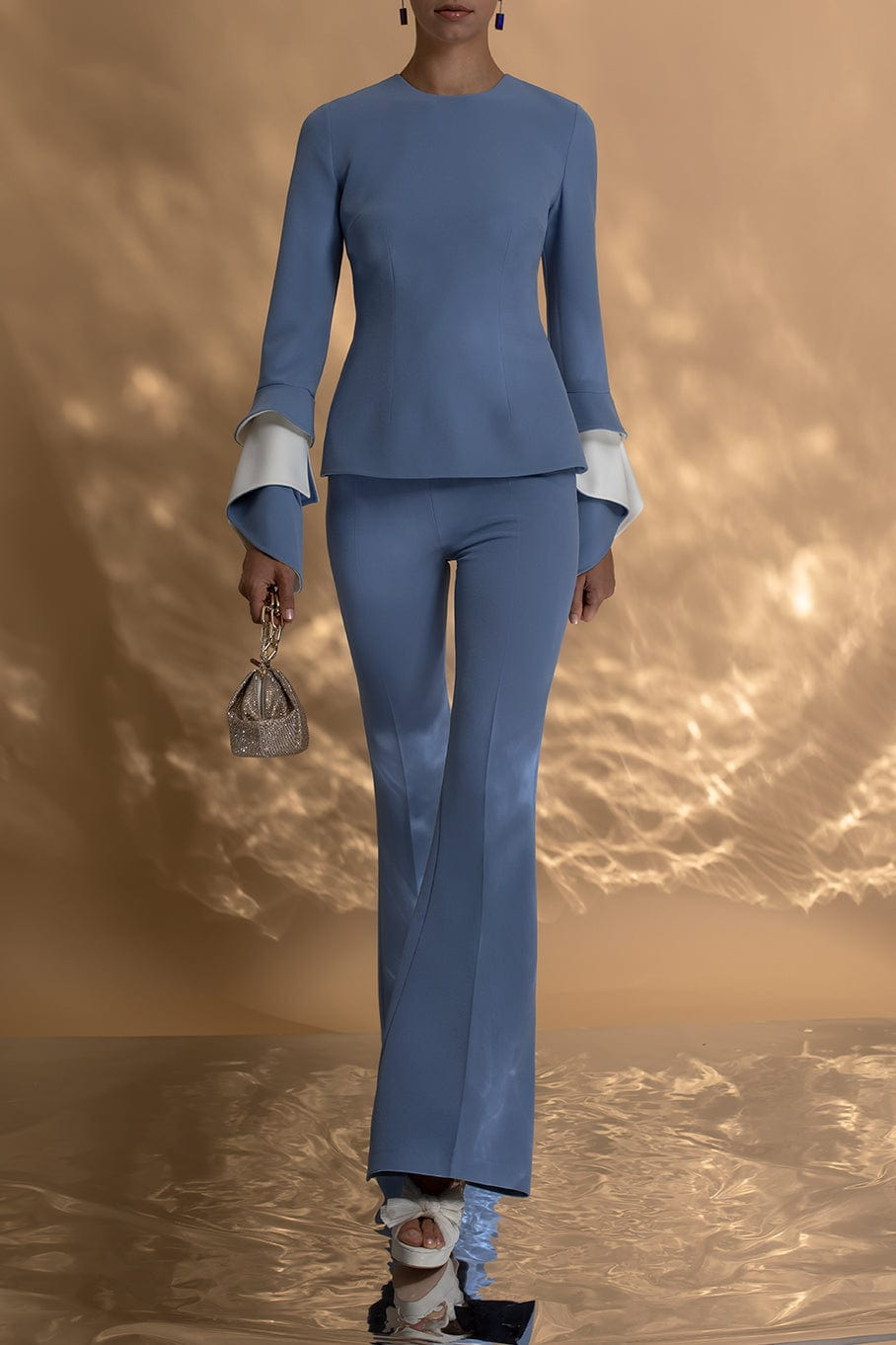 Flare Leg Side Zip Trouser - 4