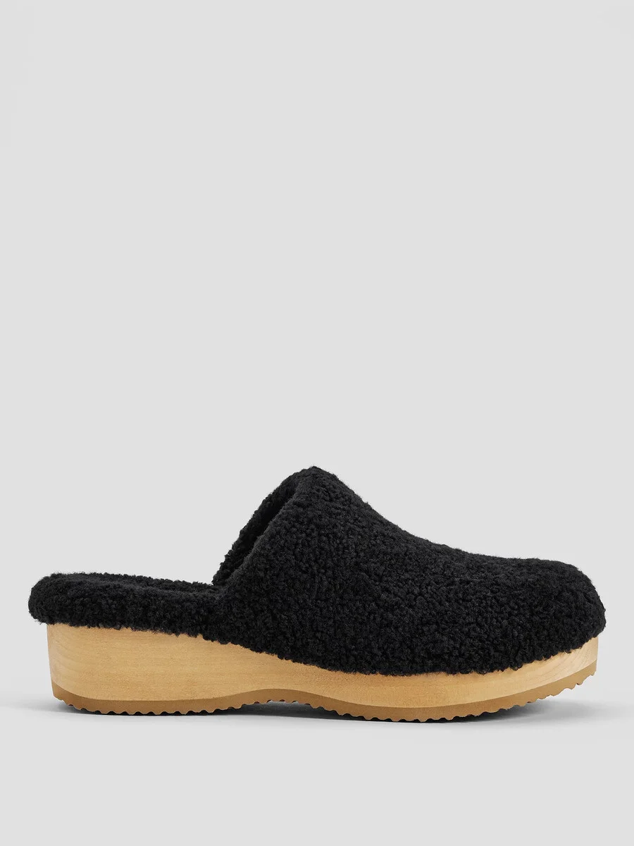 Curly Shearling Clog - 1