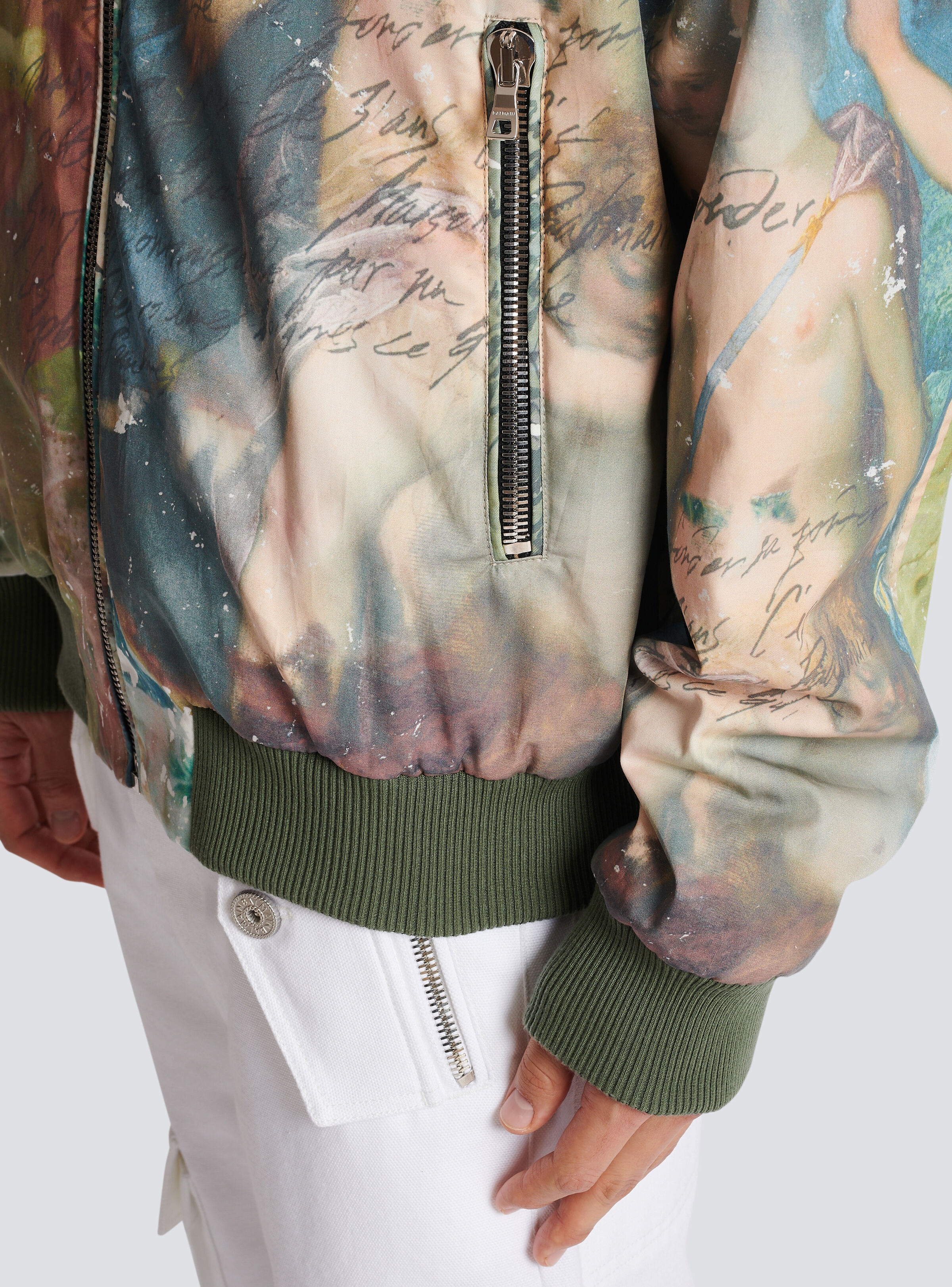 Sky print reversible bomber jacket - 8