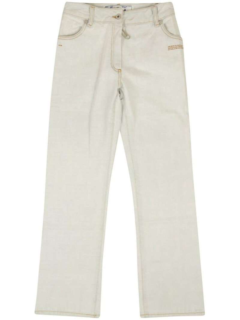 logo-appliquÃ© cropped jeans 1