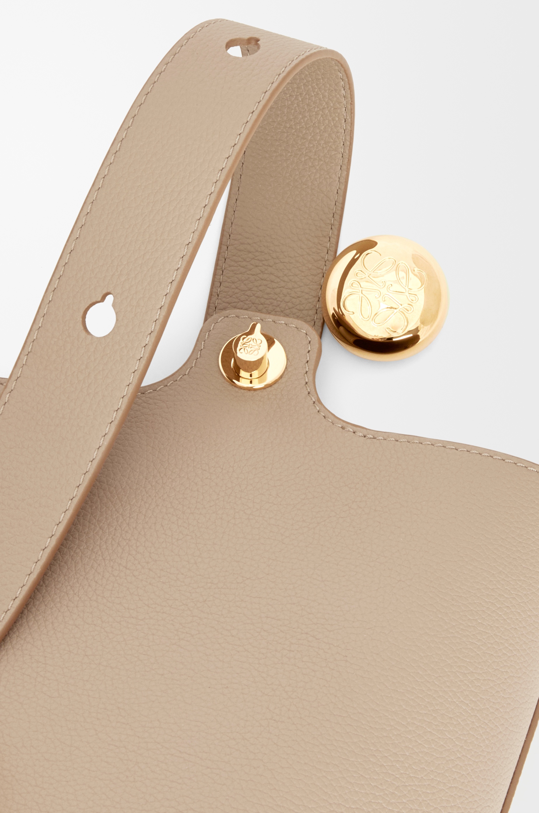 Mini Pebble Bucket bag in soft grained calfskin - 8
