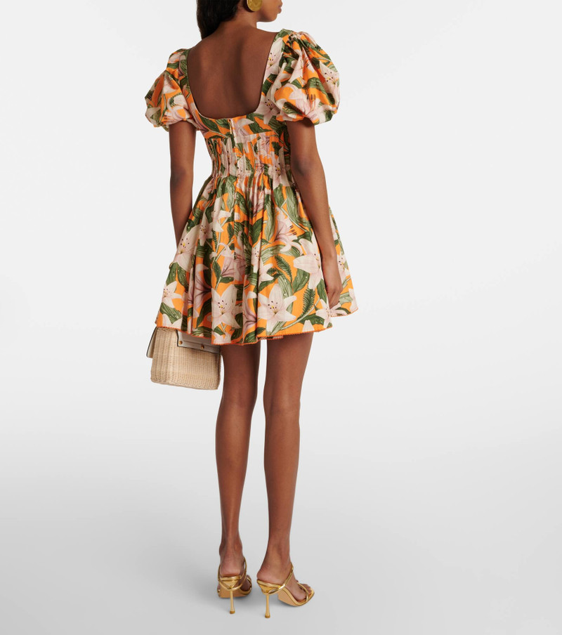 Caramelo Lirio 꽃 면 minidress 3