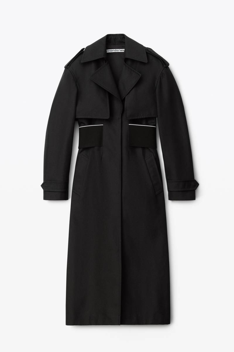 LOGO TRENCH COAT IN COTTON TAILORING 1