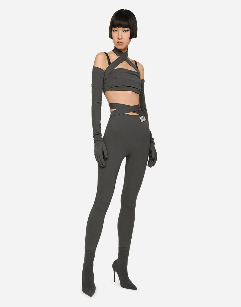 Dolce & Gabbana Viscose pants with crossover strap on the waist outlook