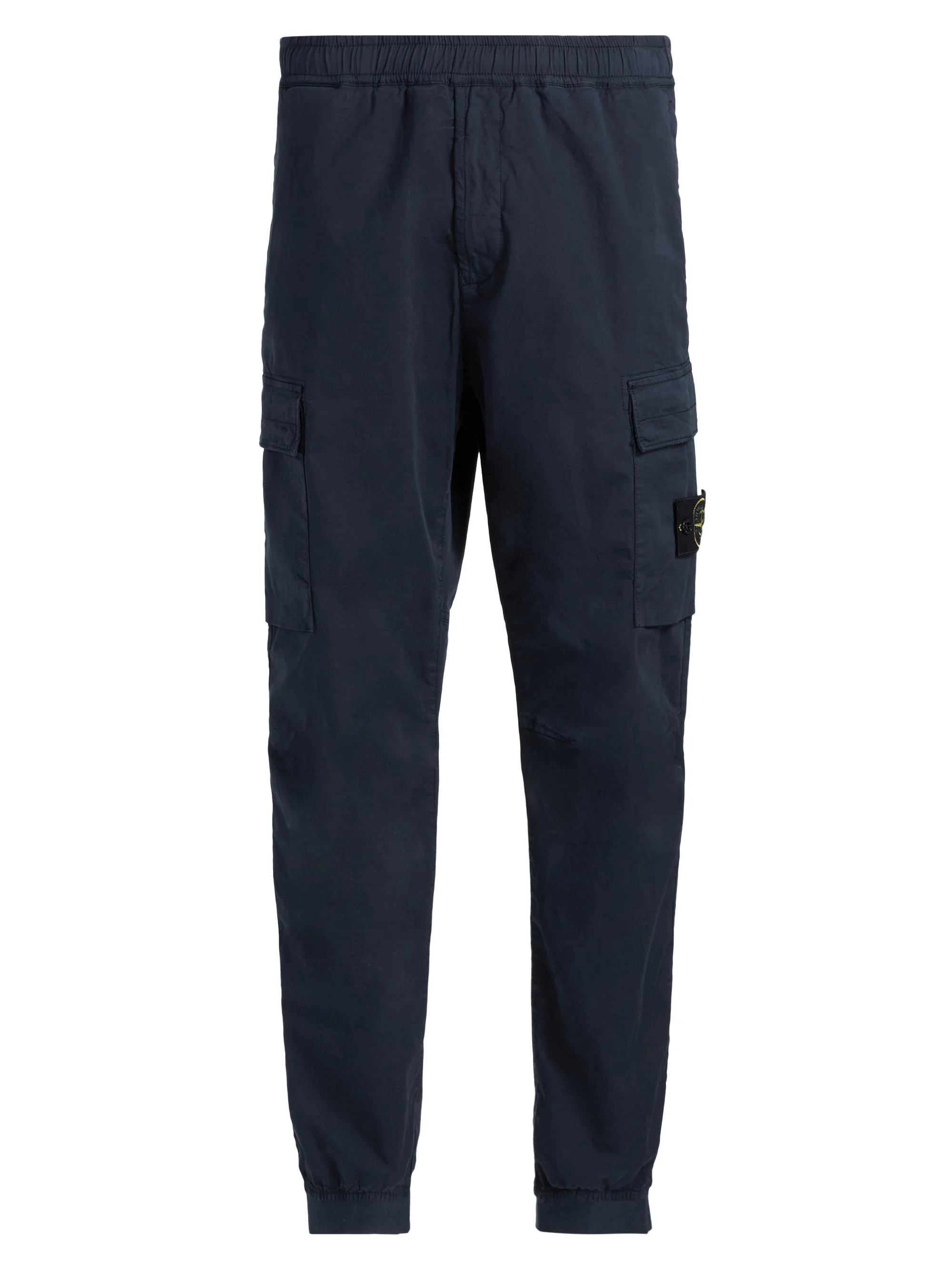 Men's Stretch Cotton Cargo Pants - Navy Blue - 1