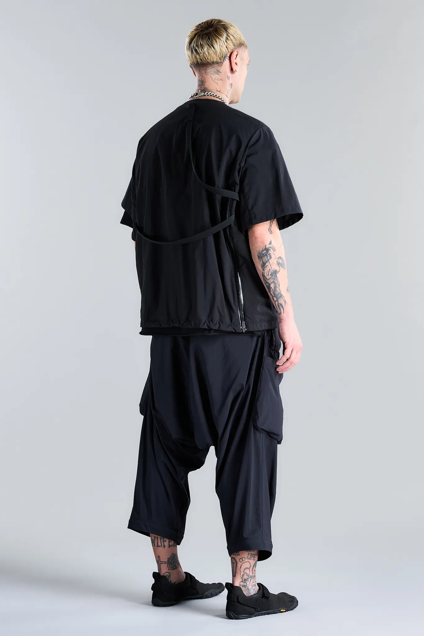 V1A-M Nylon Stretch Interops Vest Black - 3