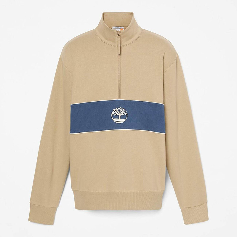 Cut-and-Sew Quarter-Zip Sweatshirt 1