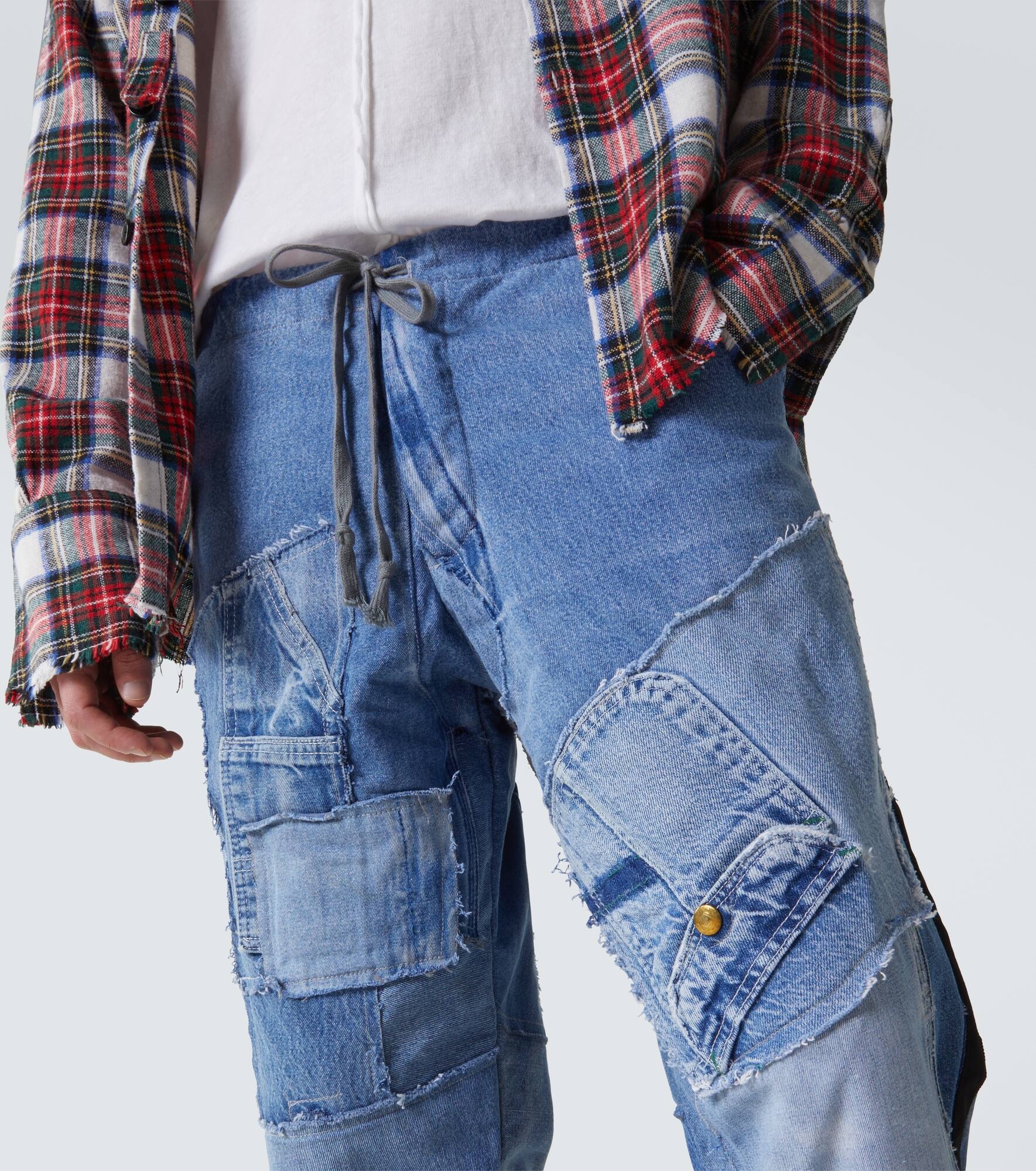 Patchwork straight jeans - 5