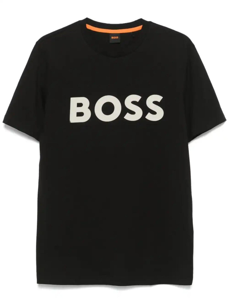 rubberised-logo cotton T-shirt - 1