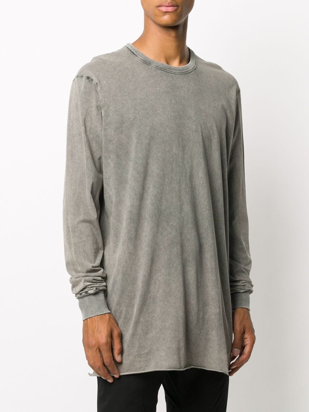 washed long sleeved T-shirt - 3