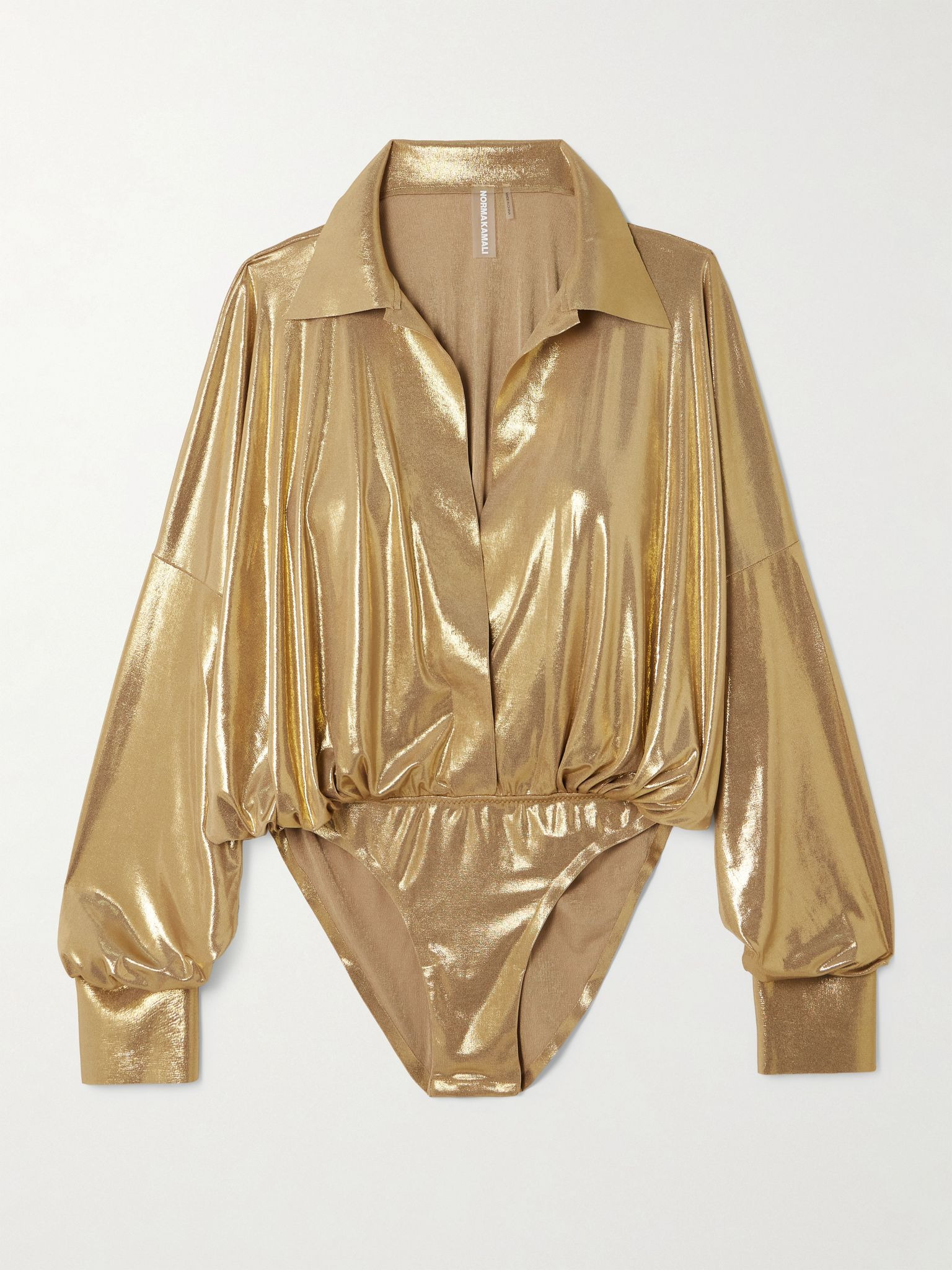 Stretch-lamé bodysuit Gold - 1