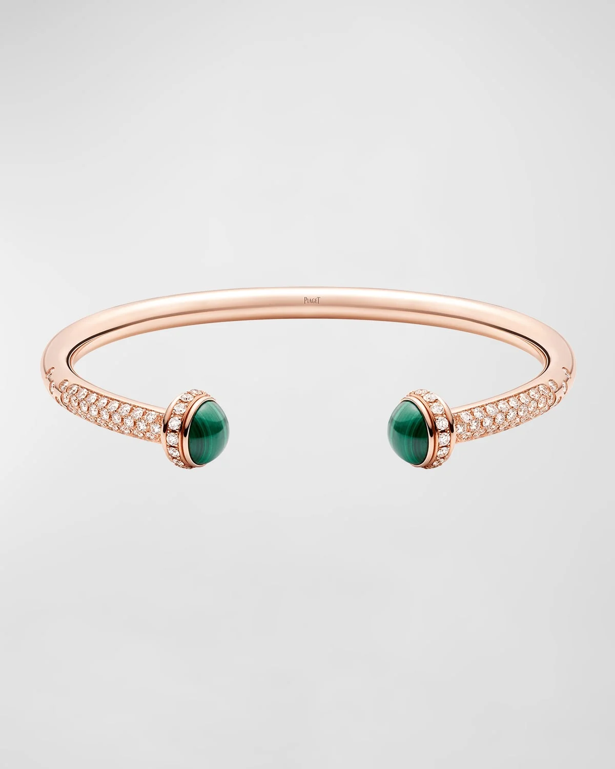 Possession 18k Diamond & Malachite Bangle, Size S - 1