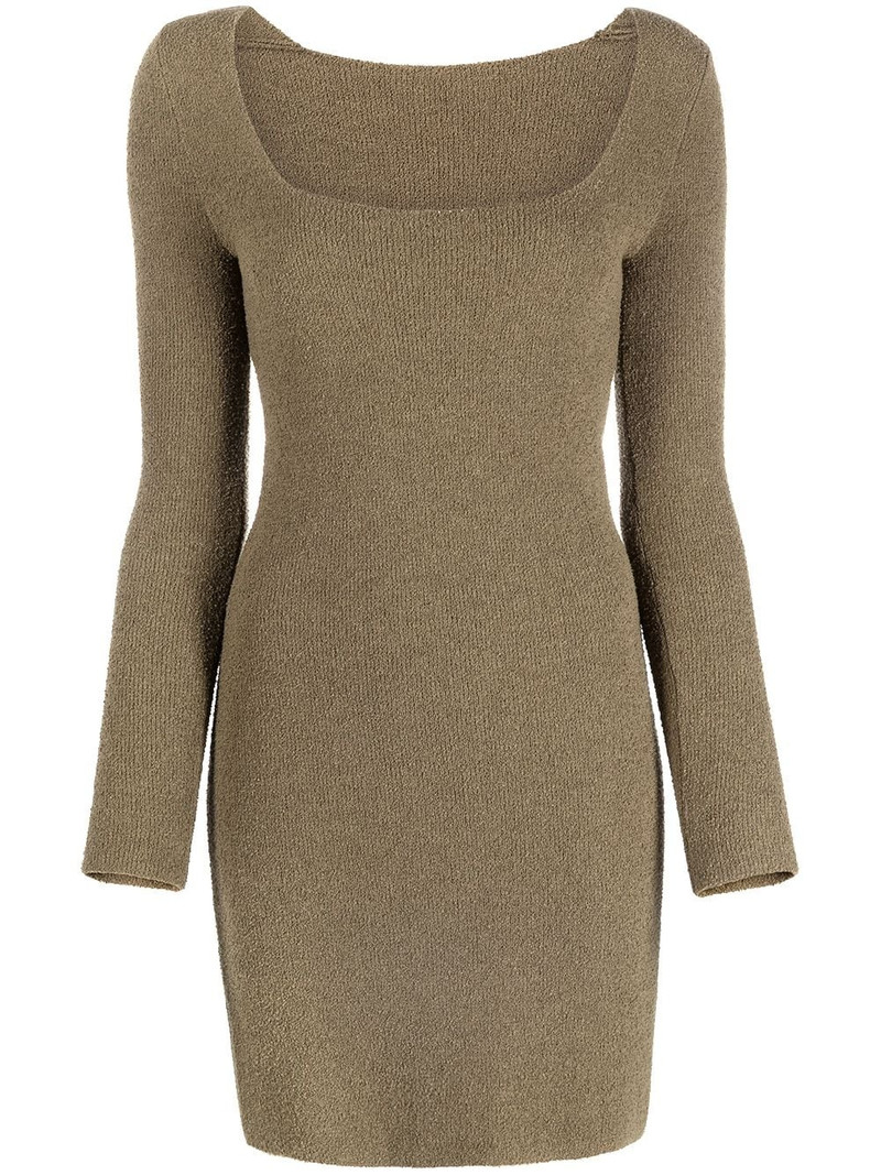 Leah square-neck knitted dress 1