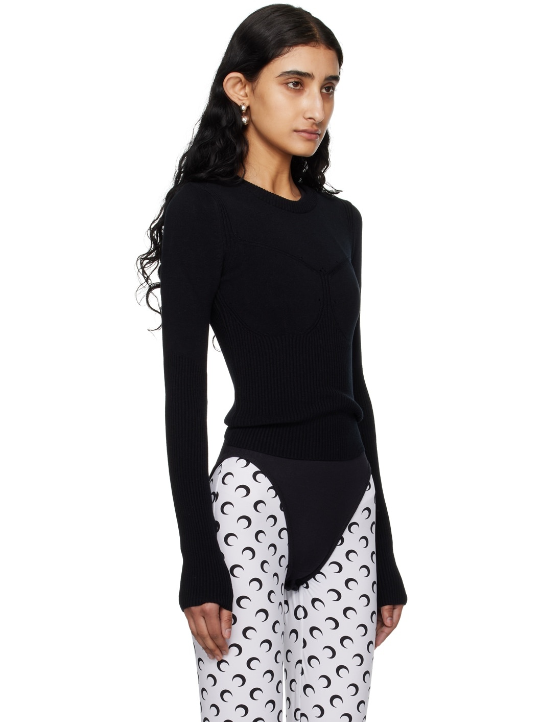 Black Rib Sweater - 2